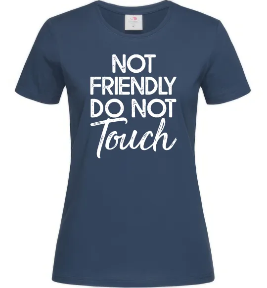 Женская футболка Do not touch Темно-синий фото