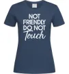 Женская футболка Do not touch Темно-синий фото