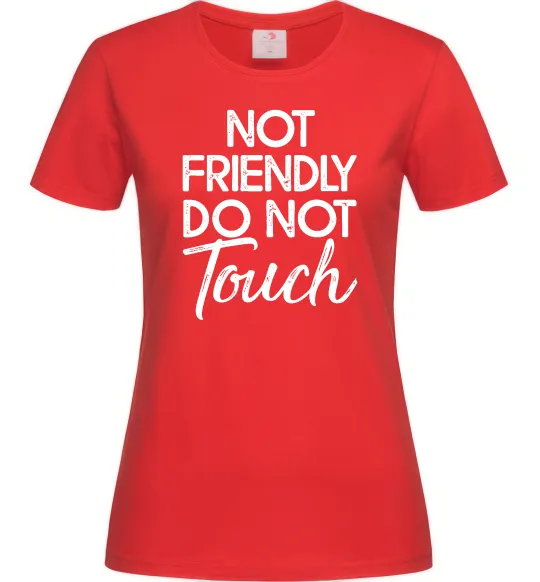 Женская футболка Do not touch Красный фото