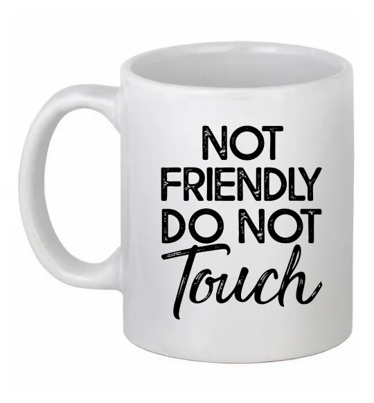 Чашка керамическая Do not touch Белый фото