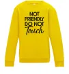 Детский Свитшот Do not touch Солнечно желтый фото