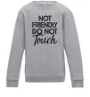 Детский Свитшот Do not touch Серый меланж фото