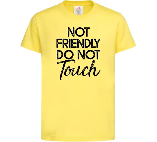 Детская футболка Do not touch Лимонный фото