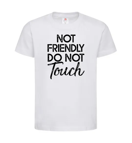 Дитяча футболка Do not touch Білий фото