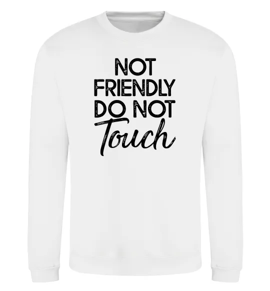 Світшот Do not touch Білий фото