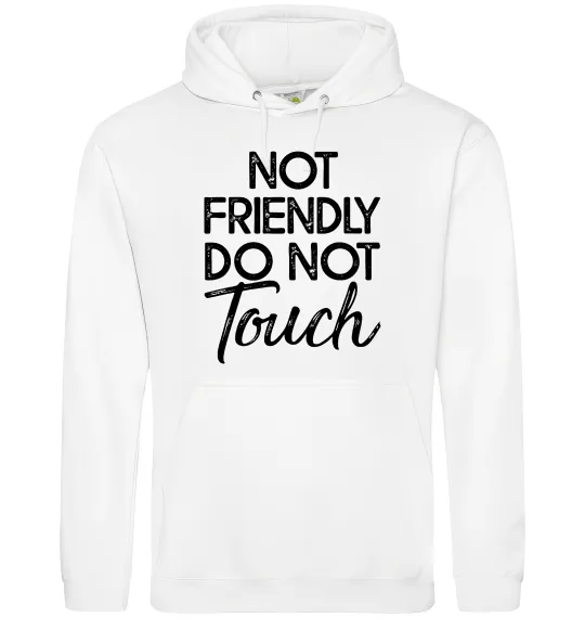 Мужская толстовка (худи) Do not touch Белый фото