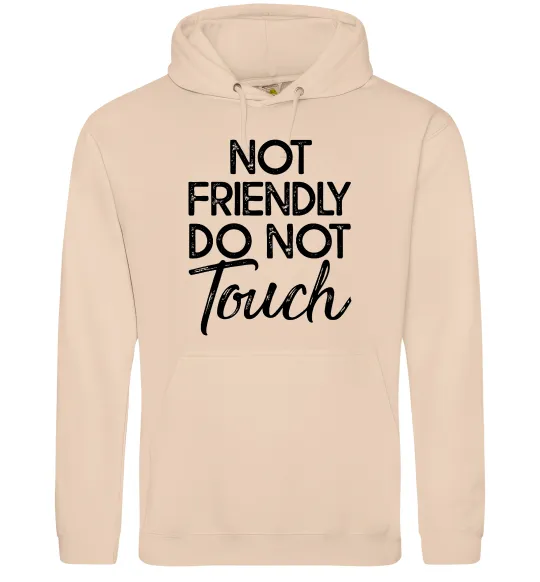 Мужская толстовка (худи) Do not touch Песочный фото