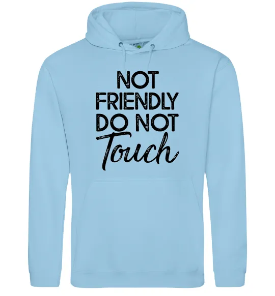 Мужская толстовка (худи) Do not touch Голубой фото