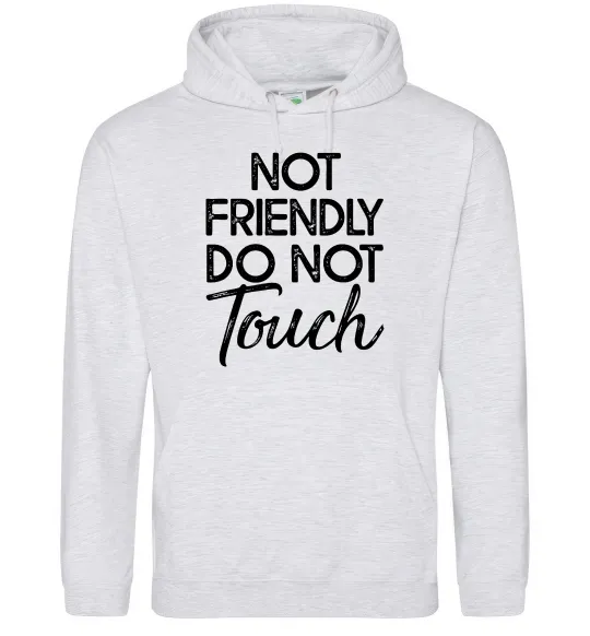 Женская толстовка (худи) Do not touch Серый меланж фото