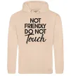 Женская толстовка (худи) Do not touch Песочный фото