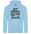Женская толстовка (худи) Do not touch Голубой фото