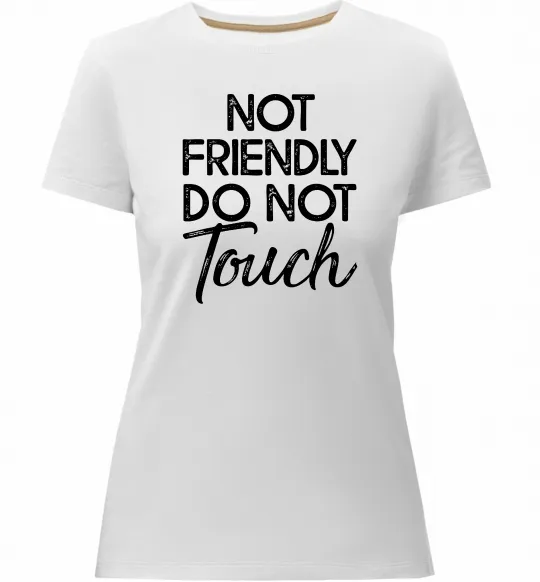 Женская премиум футболка Do not touch Белый фото