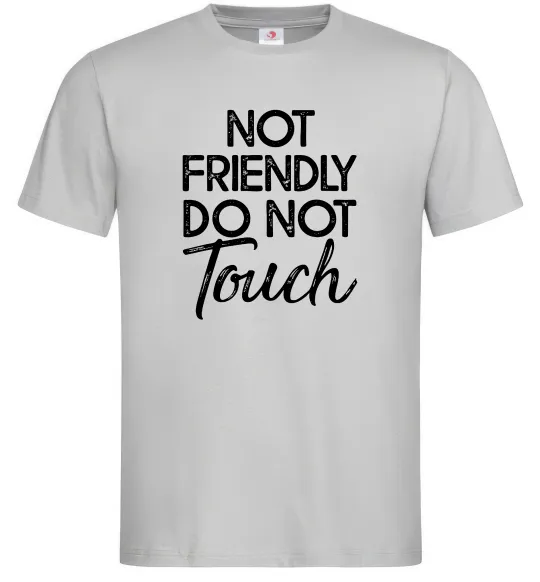 Мужская футболка Do not touch Серый фото