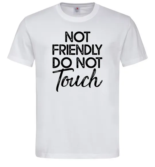 Мужская футболка Do not touch Белый фото