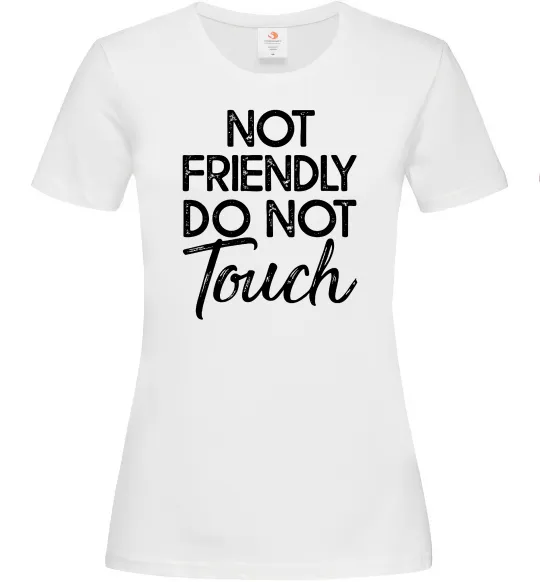 Женская футболка Do not touch Белый фото