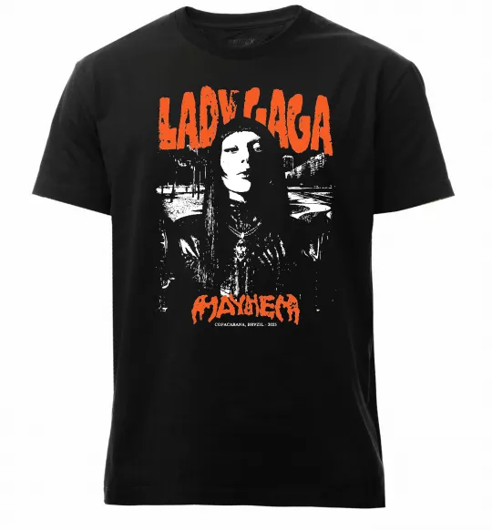 Мужская премиум футболка Mayhem Lady Gaga Черный фото