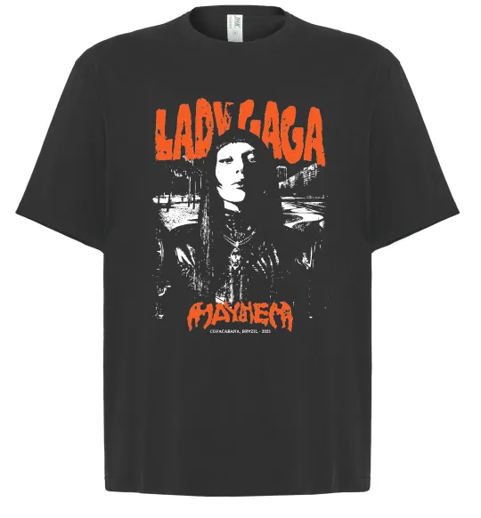 Футболка Оверсайз Mayhem Lady Gaga Черный фото