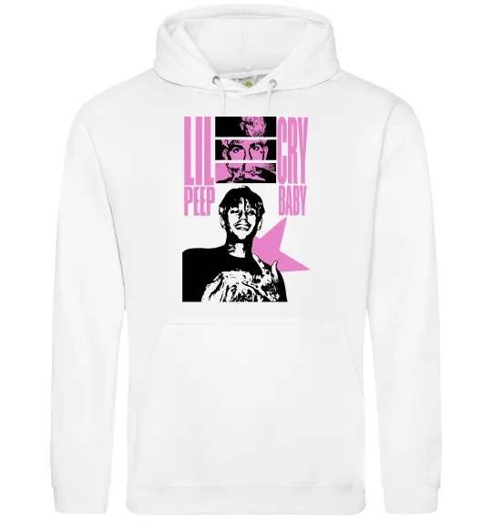 Мужская толстовка (худи) Lil Peep Cry Baby Белый фото