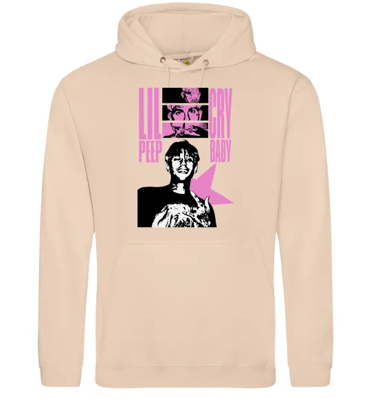 Мужская толстовка (худи) Lil Peep Cry Baby Песочный фото