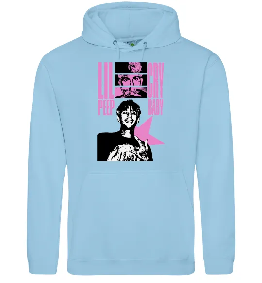 Женская толстовка (худи) Lil Peep Cry Baby Голубой фото