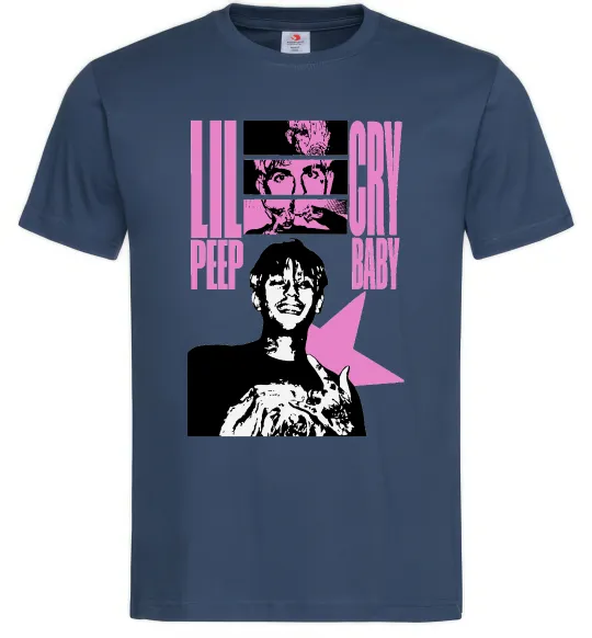 Мужская футболка Lil Peep Cry Baby Темно-синий фото