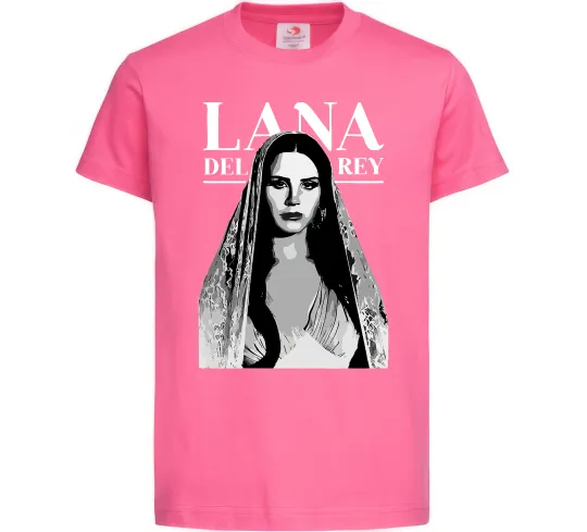 Дитяча футболка Lana Del Rey Яскраво-рожевий фото