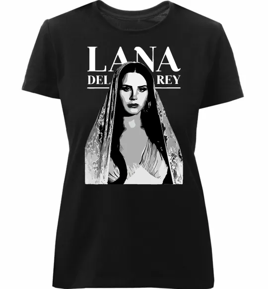Женская премиум футболка Lana Del Rey Черный фото