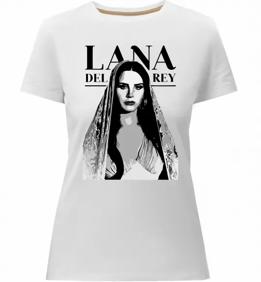 Женская премиум футболка Lana Del Rey Белый фото