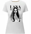 Женская премиум футболка Lana Del Rey Белый фото