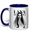 Чашка з кольоровою ручкою Lana Del Rey Глибокий темно-синій фото