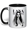 Чашка з кольоровою ручкою Lana Del Rey Чорний фото