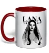Чашка з кольоровою ручкою Lana Del Rey Червоний фото