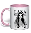 Чашка з кольоровою ручкою Lana Del Rey Ніжно рожевий фото