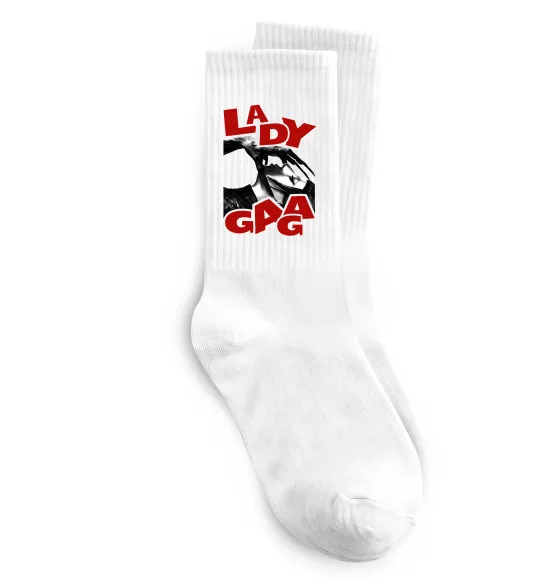 Носки Lady Gaga Белый фото