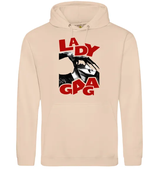 Женская толстовка (худи) Lady Gaga Песочный фото