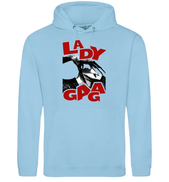 Женская толстовка (худи) Lady Gaga Голубой фото