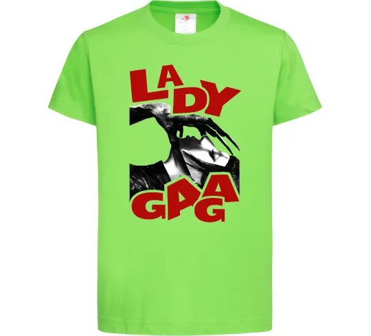 Детская футболка Lady Gaga Лаймовый фото