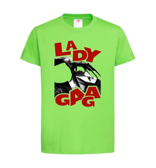 Детская футболка Lady Gaga Лаймовый фото