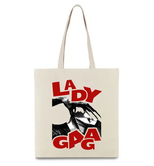 Эко-сумка Lady Gaga Бежевый фото