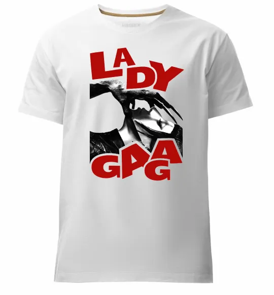 Чоловіча преміум футболка Lady Gaga Білий фото