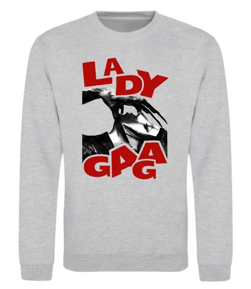 Свитшот Lady Gaga Серый меланж фото