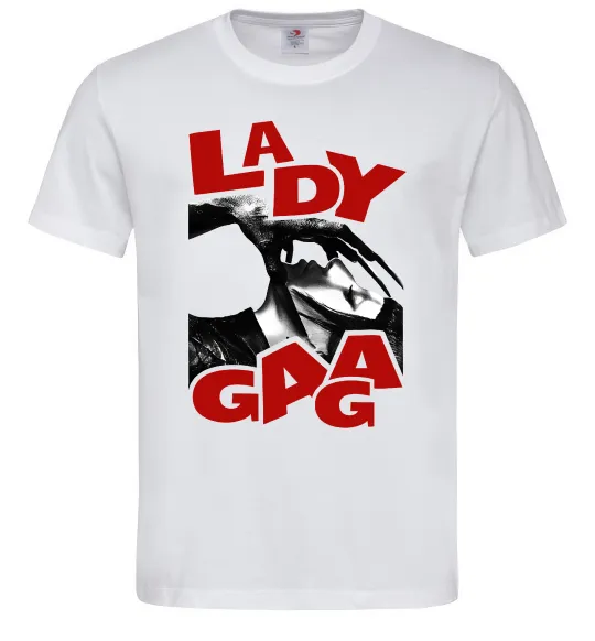 Чоловіча футболка Lady Gaga Білий фото