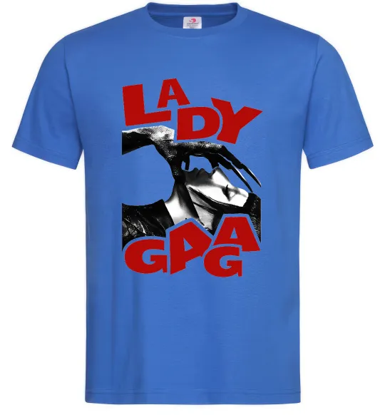 Чоловіча футболка Lady Gaga Яскраво-синій фото