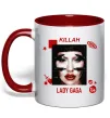 Чашка с цветной ручкой Lady Gaga Killah Красный фото