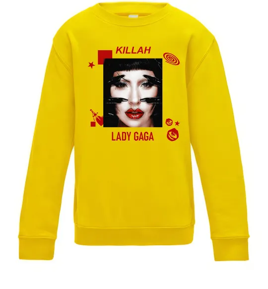 Детский Свитшот Lady Gaga Killah Солнечно желтый фото