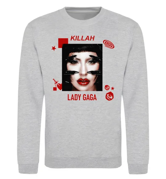 Світшот Lady Gaga Killah Сірий меланж фото