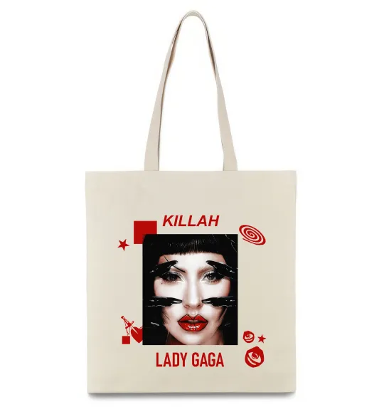 Эко-сумка Lady Gaga Killah Бежевый фото