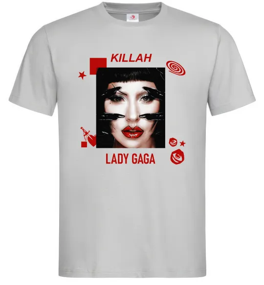 Чоловіча футболка Lady Gaga Killah Сірий фото