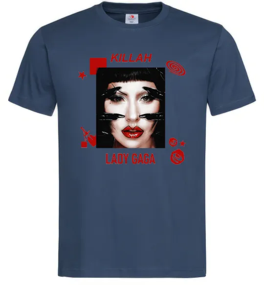 Чоловіча футболка Lady Gaga Killah Темно-синій фото