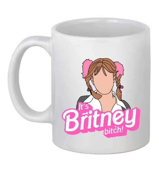 Чашка керамічна It`s Britney bitch Білий фото